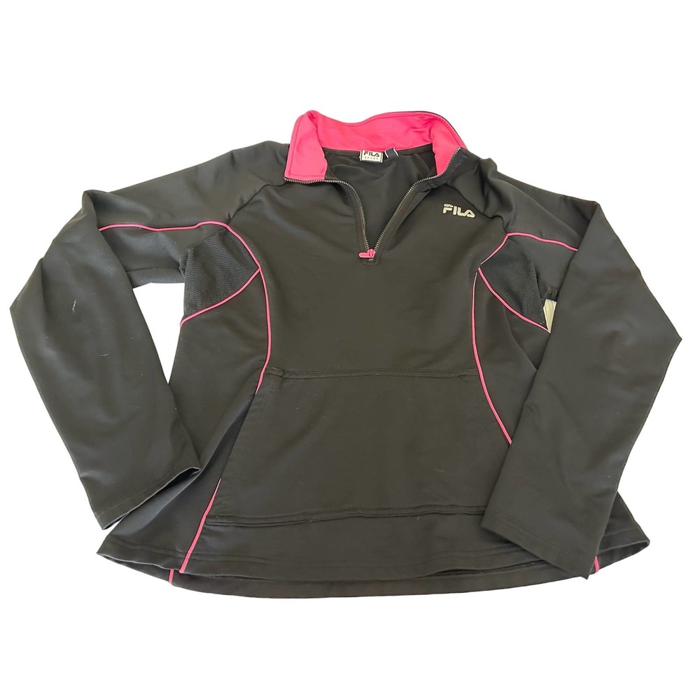 Women XL black zip pullover long sleeve *minor flaw